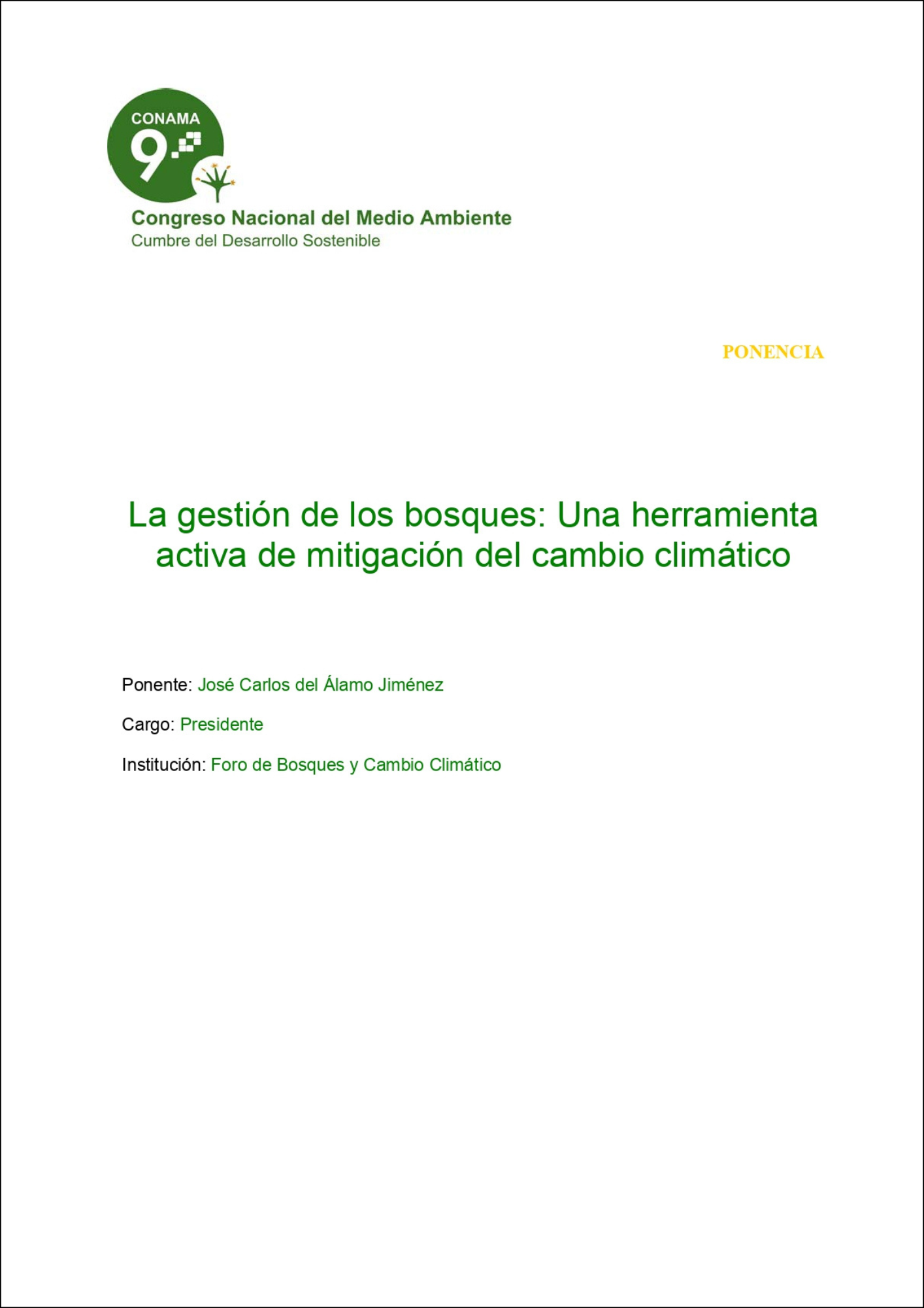 Portada Gestión de los Bosques 2019